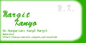 margit kanyo business card